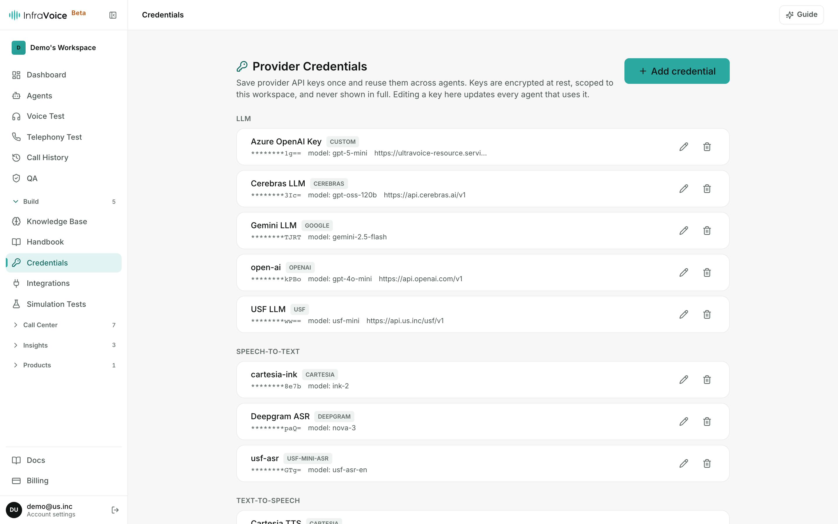 Credentials vault